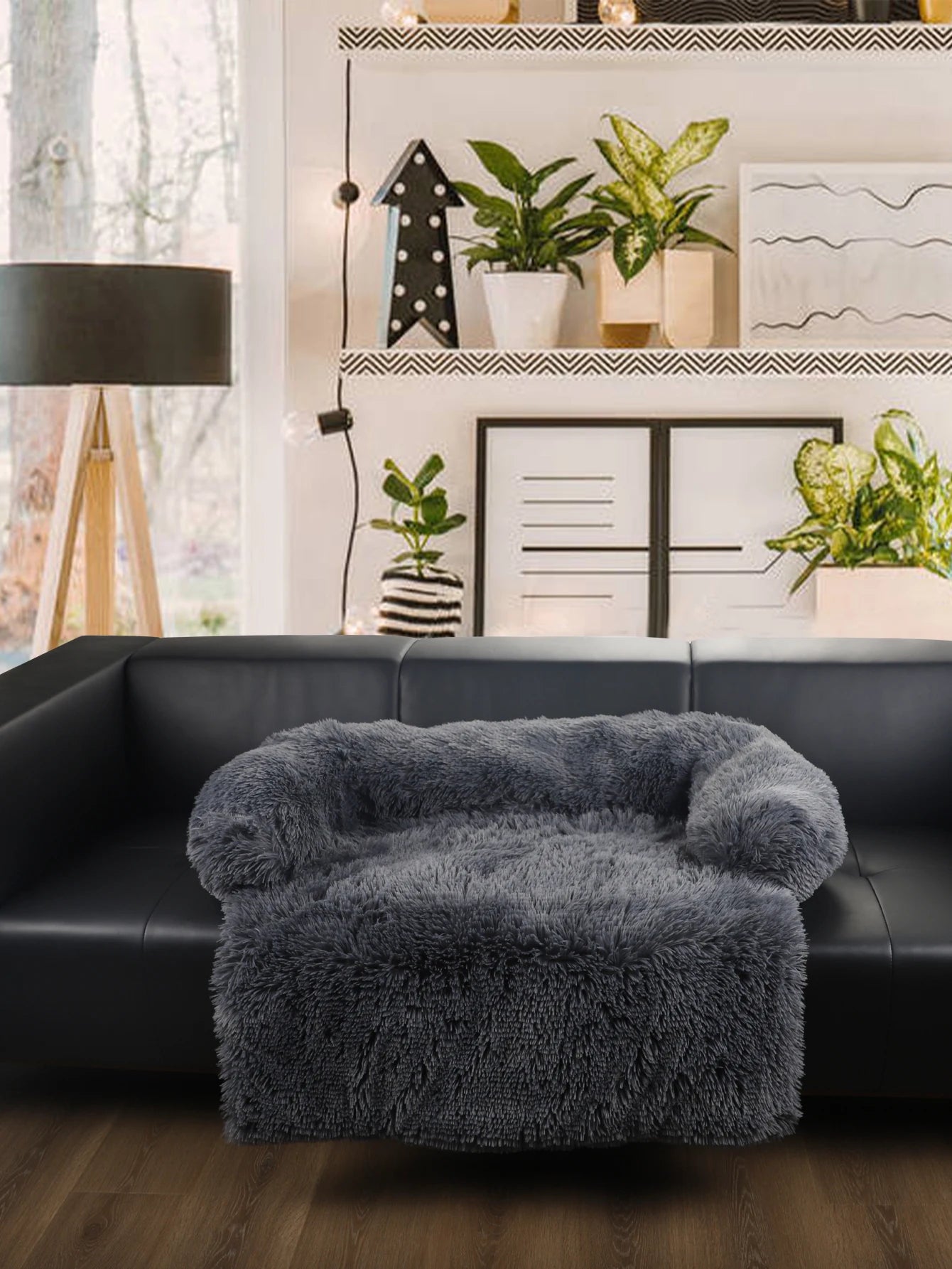 Luxus-Hundebettsofa – Flauschiges Kissen für große Hunde und Katzen