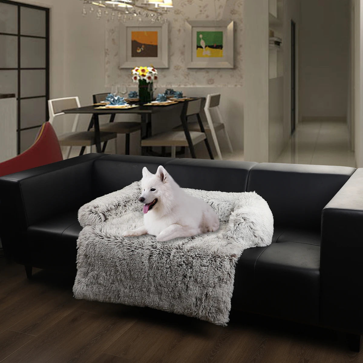 Luxus-Hundebettsofa – Flauschiges Kissen für große Hunde und Katzen