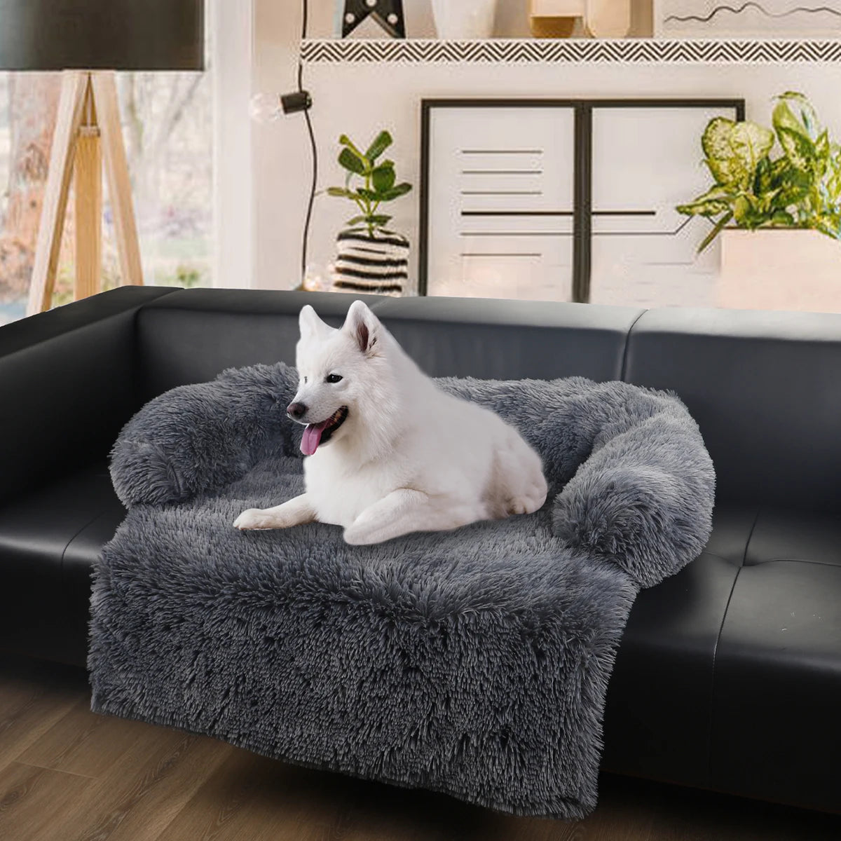 Luxus-Hundebettsofa – Flauschiges Kissen für große Hunde und Katzen