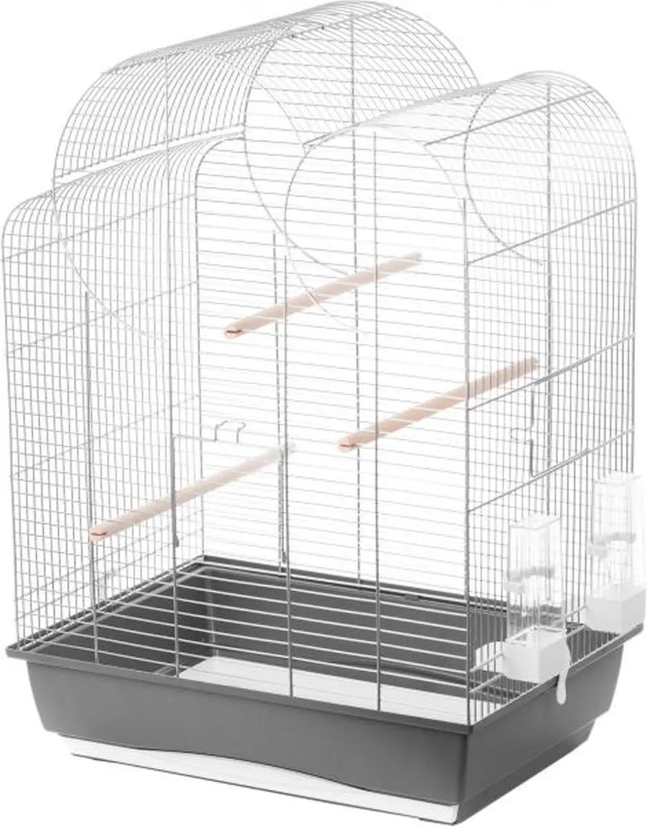 Interzoo Vogelkooi Big Eliza Zilver / Grijs 35 x 50 x 75 cm Zoemshop