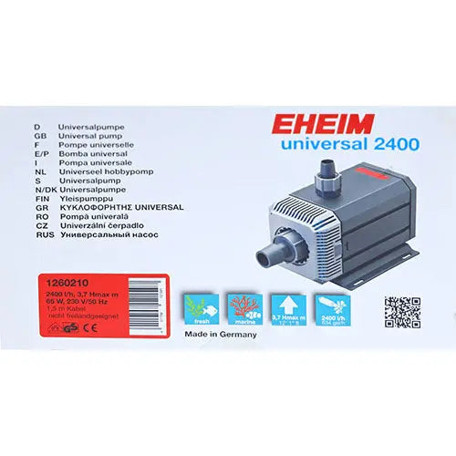 Eheim universele pomp - 300 - 600 - 1200 - 2400 l/uur Classies