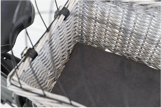 Trixie - Fietsmand - Bagagedrager - Met Rooster - Grijs - 55X35X49 cm Classies
