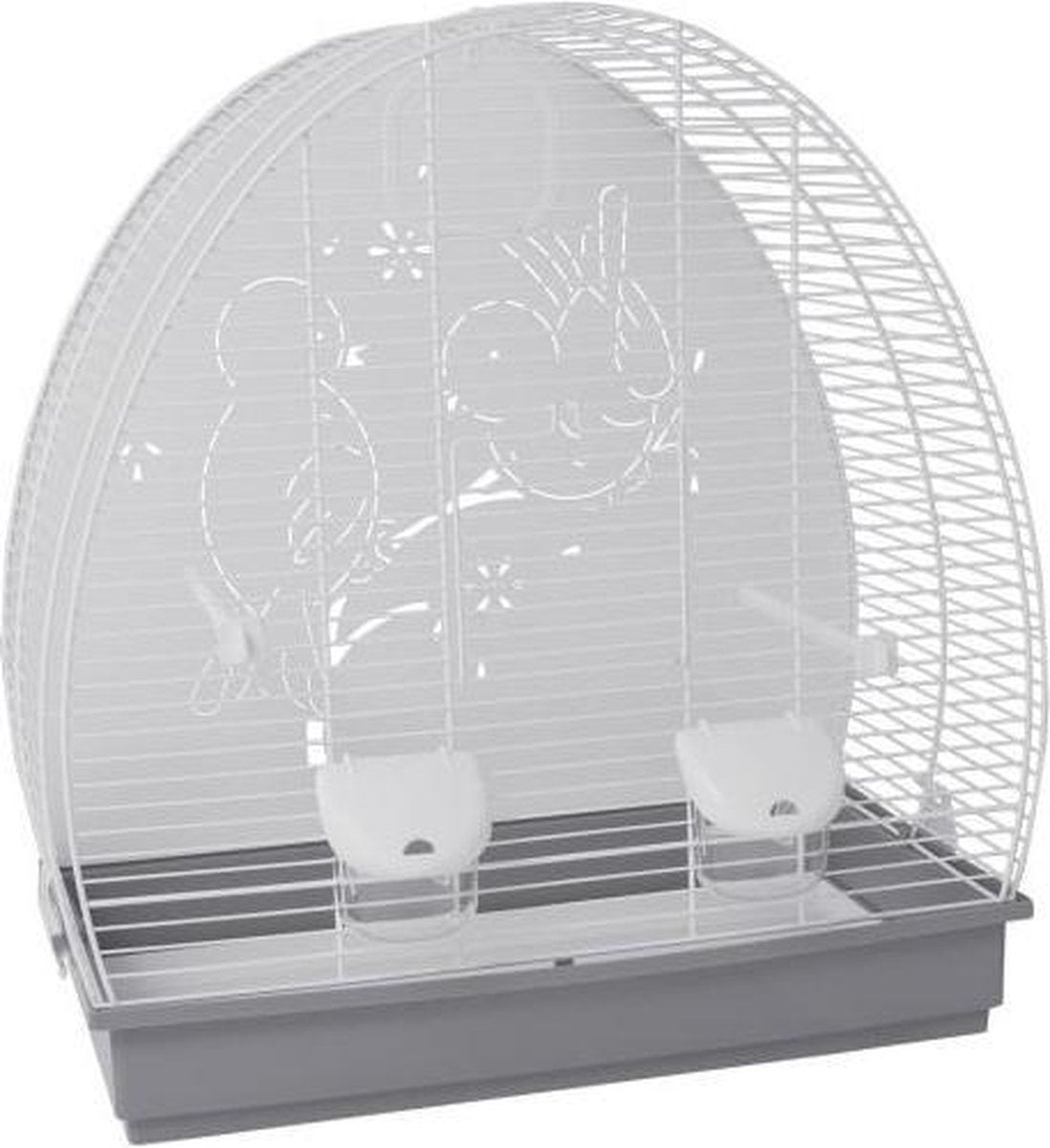 Voltrega Vogelkooi 672 Wit/Grijs Classies