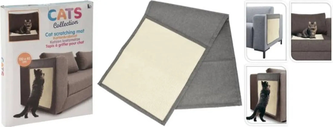 Pets Collection Kattenkrabmat 130x45 cm grijs Classies