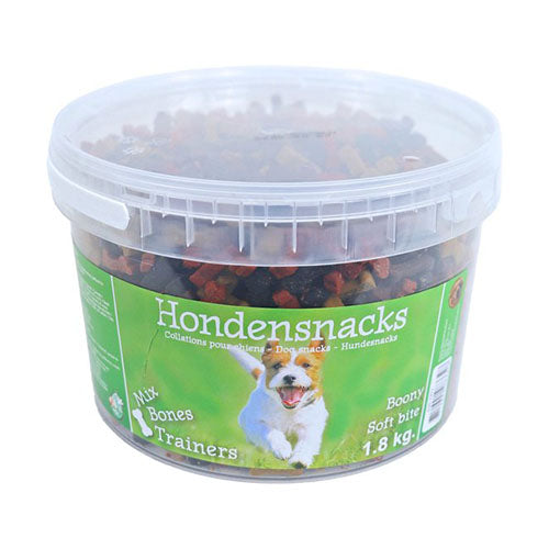 Boony - Hondensnack - Semi moist bones - Emmer van 1,8 kg Classies