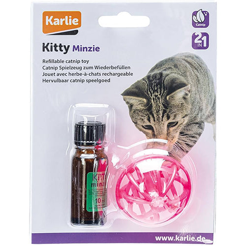 Karlie Kitty Minzie Cat - Kattenballetje met Catnip Vloeitstof 10 ml Classies