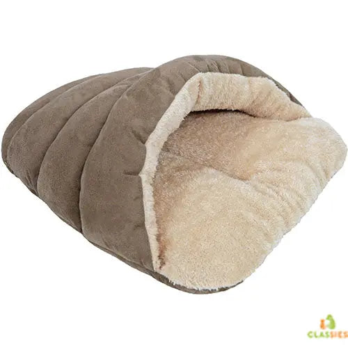 plüsch schlafsack The Boon Plüsch-Schlafsack für Hunde, Katzen und Nagetiere - Braun/Beige