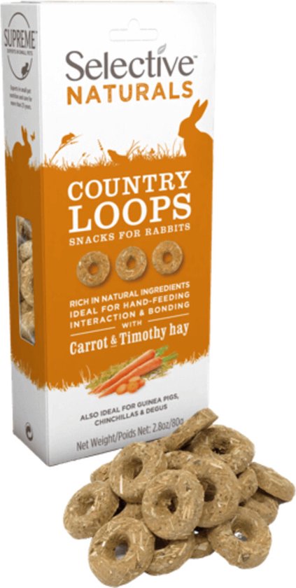 Supreme Selective Naturals Country Loops - Knaagdiersnack - 80 g Classies