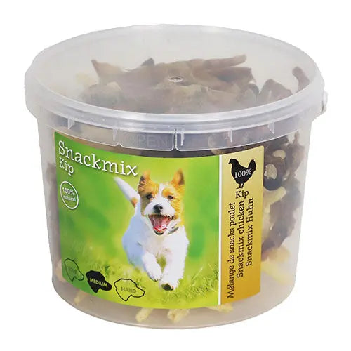 Natuurlijke Snackmix in emmer van 500 gram - Keuze uit Kip, Rund, Varken of Eend Classies