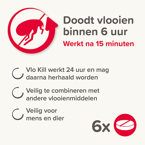 Beaphar Vlo Kill - Doodt vlooien die op de hond of kat zitten - Verkrijgbaar voor hond en kat