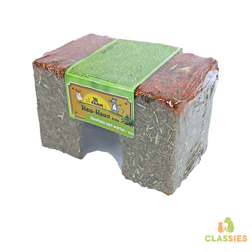 JR Farm knaagdier hooihuis met wortel 3 maten Classies