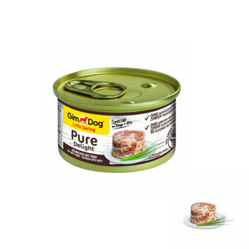 GimDog Pure Delight Kip met Rund 85 gr Classies