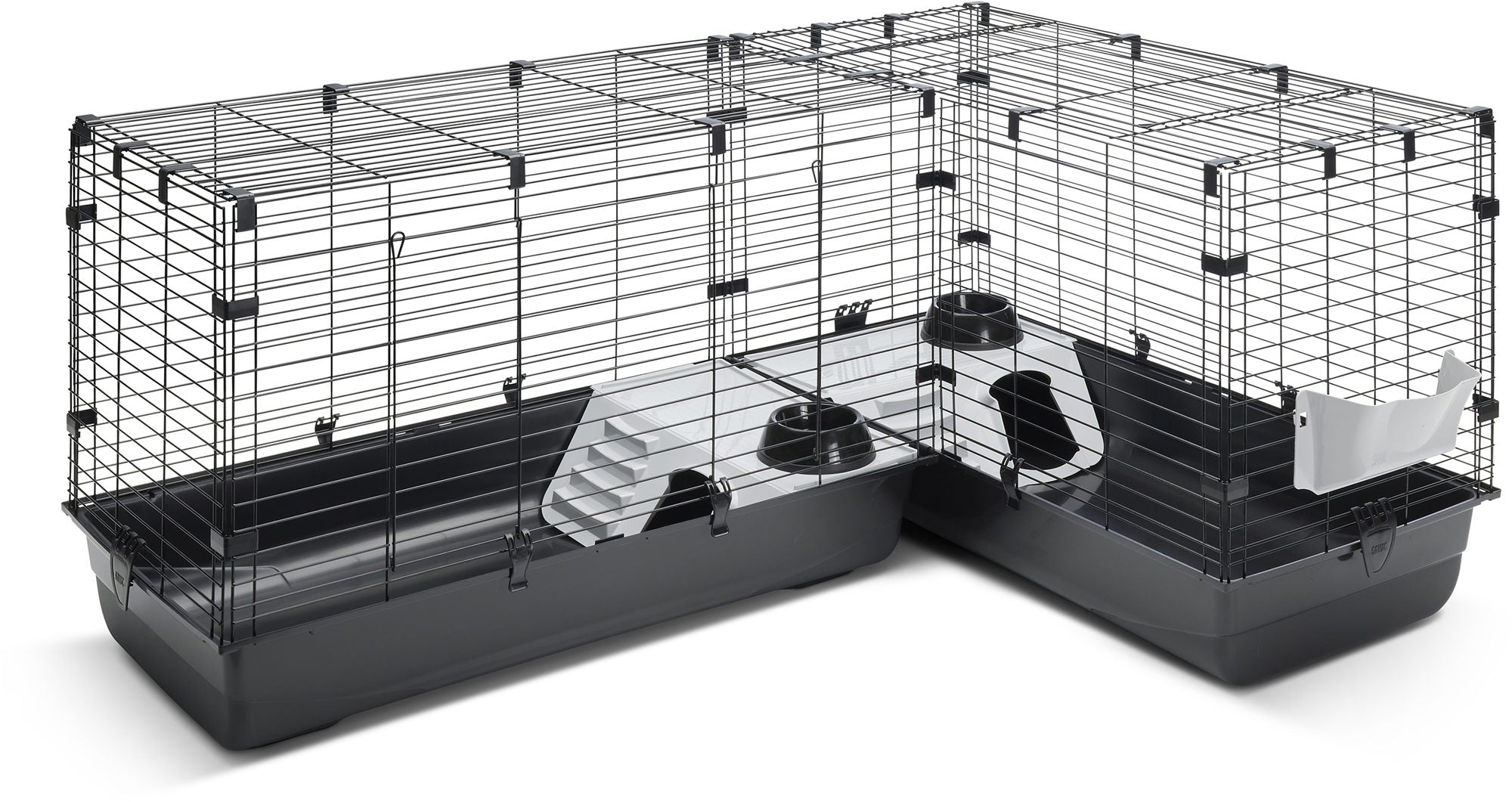 Knaagdierenkooi cubix corner knock down 146/100 x 50 x 63 cm Classies