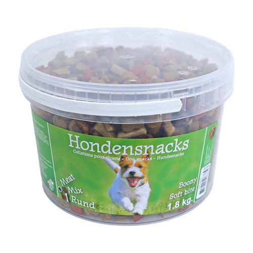 Boony - Hondensnack - Semi moist meat mix - Emmer van 1,8 kg Classies