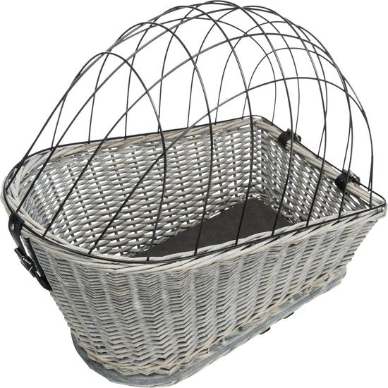 Trixie - Fietsmand - Bagagedrager - Met Rooster - Grijs - 55X35X49 cm
