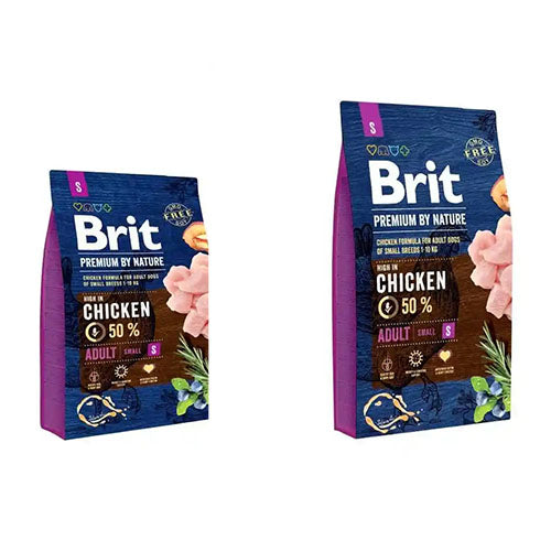Brit Premium By Nature Adult S - Volledig Hondenvoer voor Volwassen Honden van Kleine Rassen van 1-10 kg - Verkrijgbaar in 3 of 8 kg