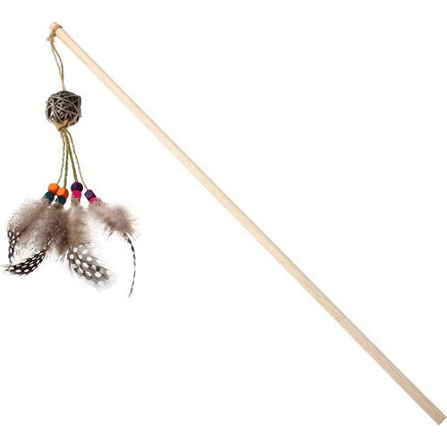 Gigwi ECO LINE Kattenhengel met Veer Teaser met Rammelaar Classies
