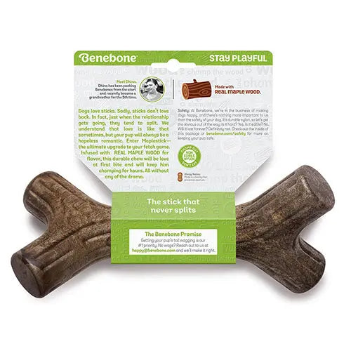 Benebone knaagspeelgoed Maplestick in 5 maten Esdoornhout Classies