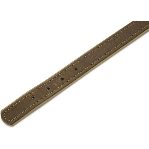 Beeztees Comfort Leren Hondenhalsband - Grijs - Nekomvang tussen 34,5-40,5 cm - 45 cm x 22 mm Classies