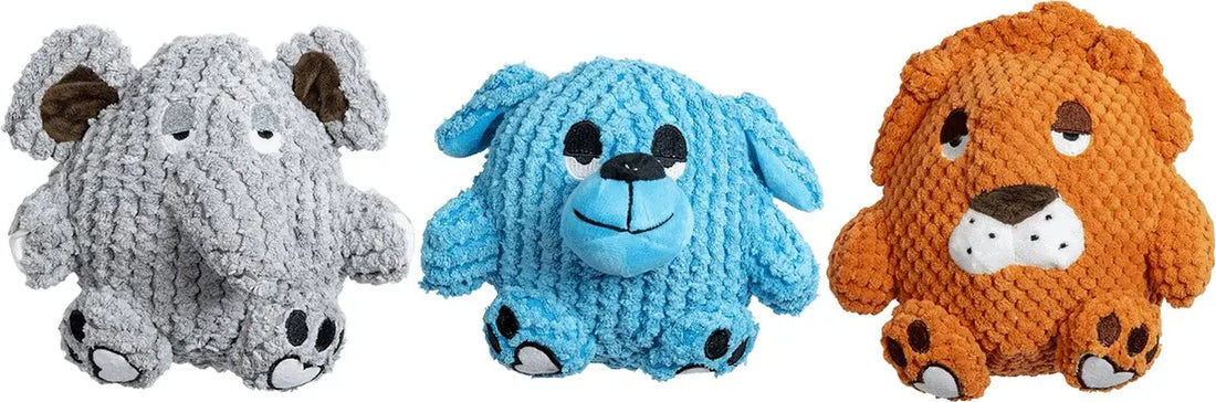 Jack And Vanilla - Speelgoed - Velveties Body Ball Hond-leeuw-olifant - Assorti - 15cm Classies