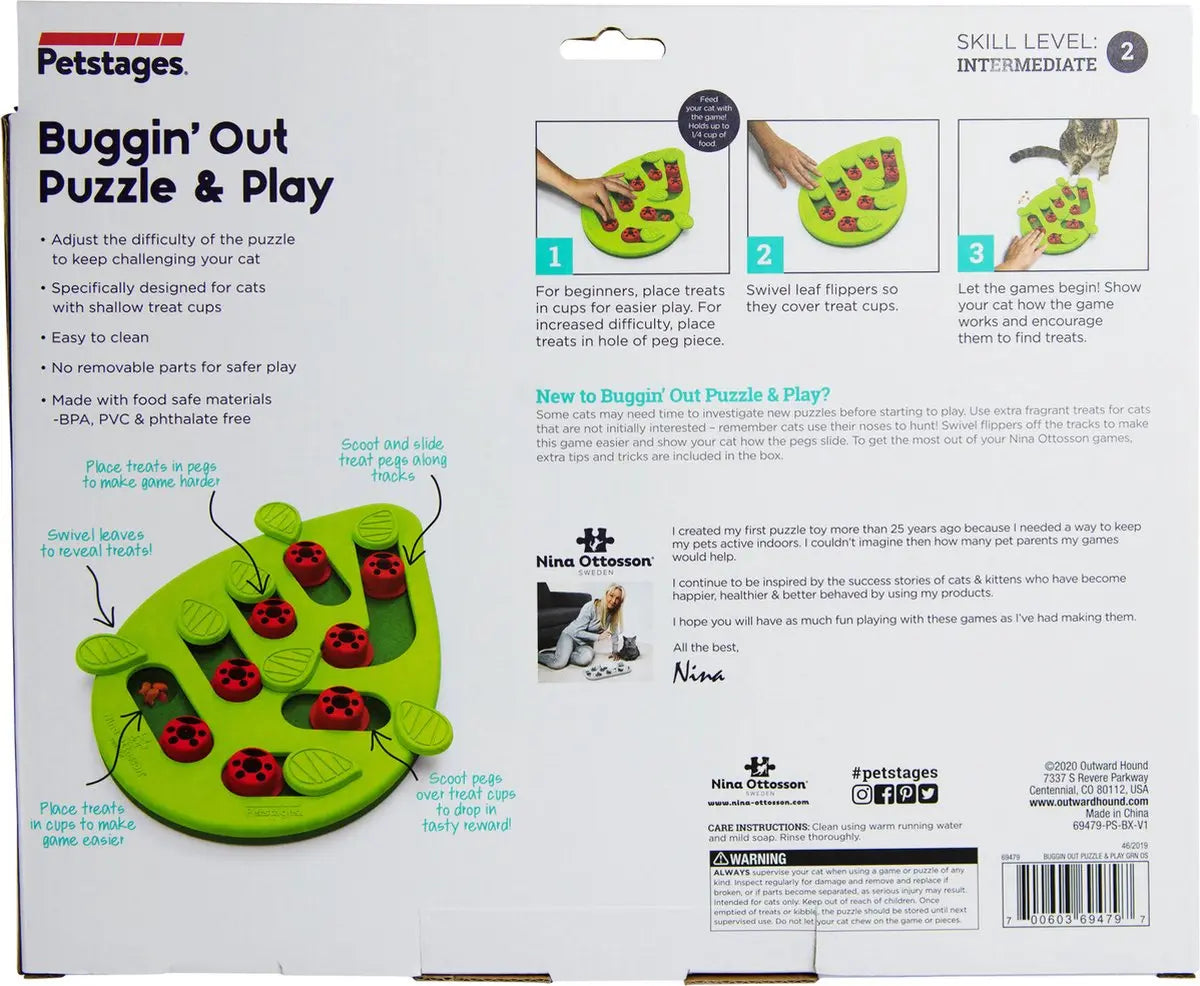 Nina ottosson puzzle & play buggin out groen 35x26x4 cm Classies