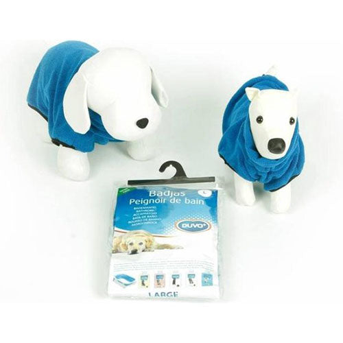 Duvo Badjas voor Honden - Blauw - Ruglengte: 28 cm Classies