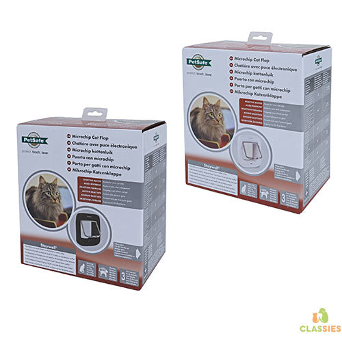 Petsafe kattendeur kattenluik microchip wit of bruin 2ee89c-2