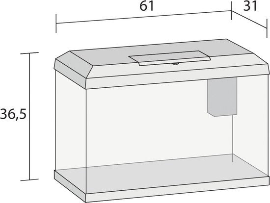 Aquarium Juwel - Primo 60 - met filter - Inhoud: 63 liter - 61x31x37 cm.