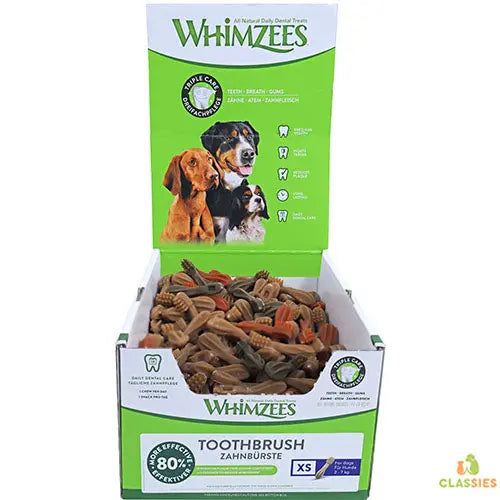 Whimzees toothbrush tandenborstel assorti mix in displaydoos Classies