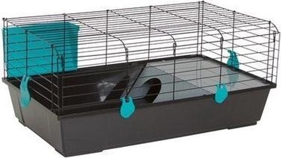 Kooi voor cavia - konijn 80 x 46 x 35 cm zwart Classies