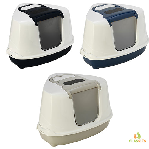 Moderna Flipcorner Katzentoilette - Ecktoilette - 55,7 x 45,1 x 38,2 cm