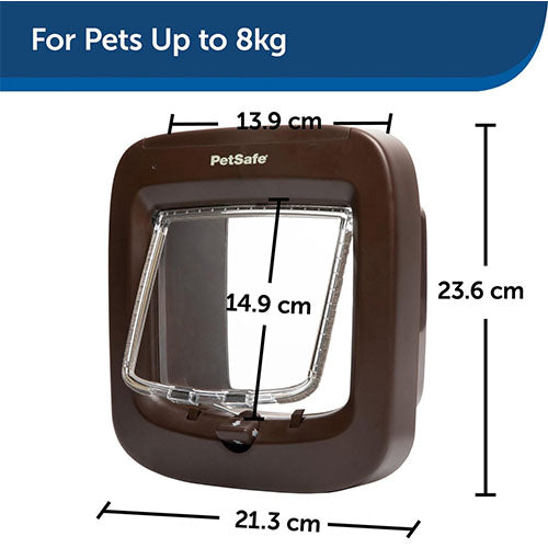 Petsafe kattendeur kattenluik microchip wit of bruin 2ee89c-2