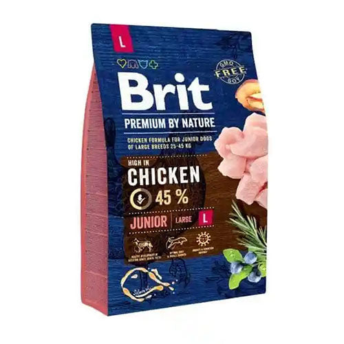 Brit Premium By Nature Junior L - Volledig Hondenvoer Voor Jonge Honden (1-24 maanden) van Grote Rassen (25-45 kg) - 3 kg