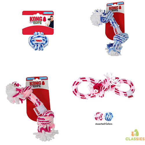 Kong Puppy Rope - Jouets pour chiots en corde - 3 variantes différentes