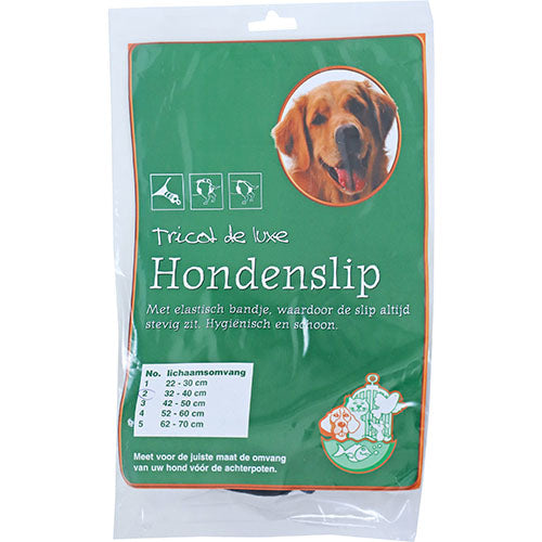 Loopsheidbroekje/ Hondenslip - Tricot de Luxe - Zwart - Verkrijgbaar in 5 maten Classies