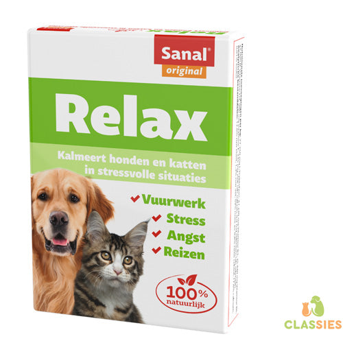 Sanal hond en kat Relax, anti stressmiddel 15 tabletten