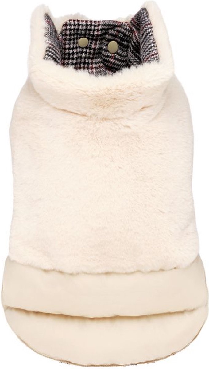 Croci Hundemantel, zweiseitig, Dallas weiß/tweed braun