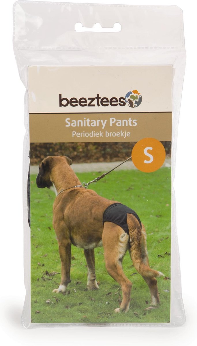 Beeztees Periodiek Broekje - Hond - Zwart - S - 38-45 cm Classies