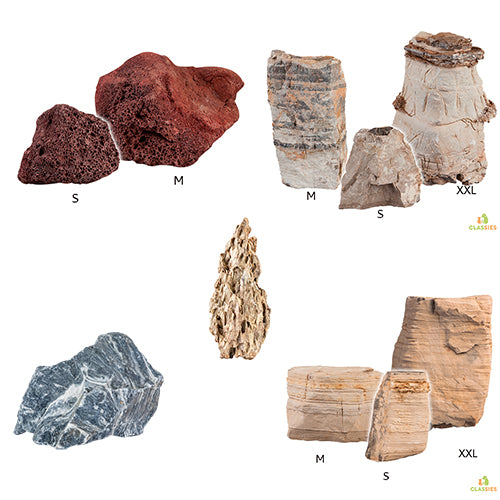 Pierres décoratives Sera de différentes tailles