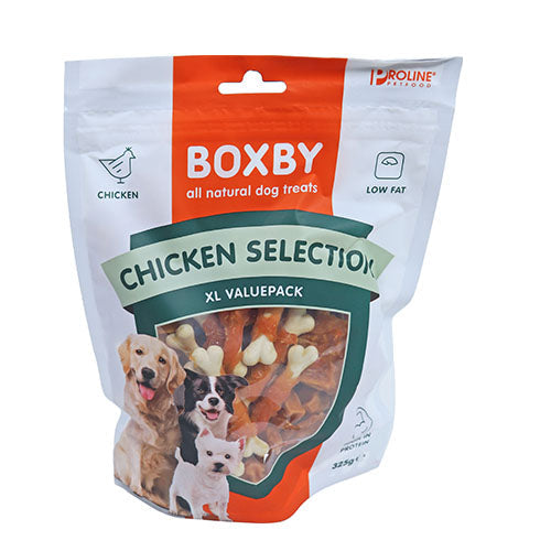 Boxby Chicken Selection - Hondensnacks - Kip 325 g Classies