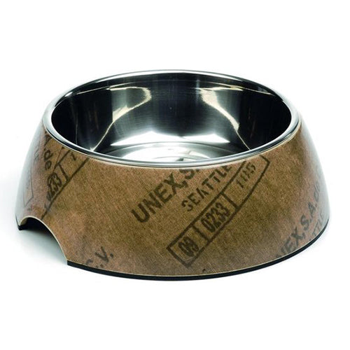 Beeztees Jute Honden Voerbak/ Drinkbak - Melamine/Bamboo - 22x7,5 cm - 700 ml Classies
