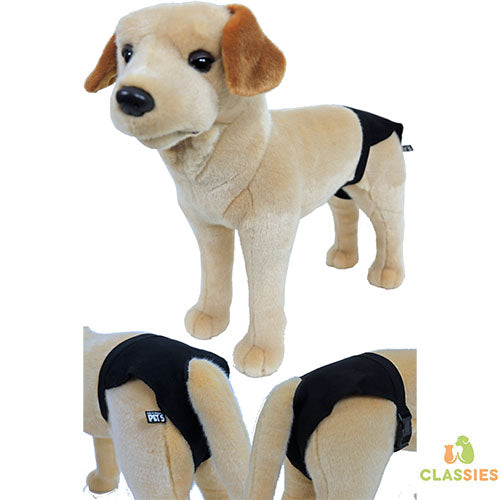 Heat Panties/Hundeslips - Tricot de Luxe - Schwarz - Erhältlich in 5 Größen