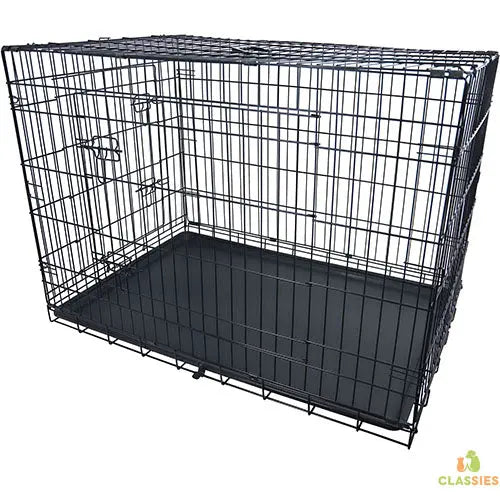 Hondenbench - draadkooi - 2 deurs - zwart Classies
