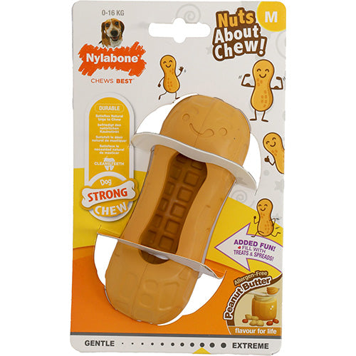 Nylabone Kauwspeelgoed Wolf Peanut Treat Toy Pindakaas - Medium voor Honden tot 16 kg