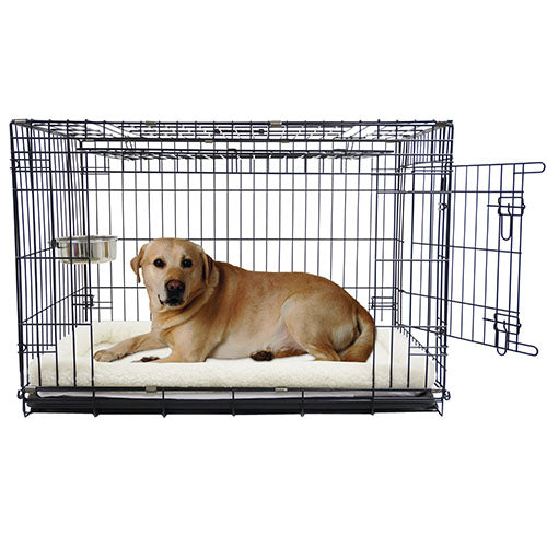 Boony bench draadkooi zwart 2 deurs - met schuifdeur Classies