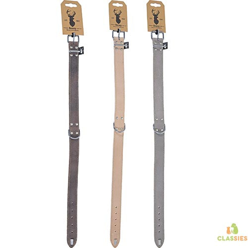 Boony Est1941 Halsband aus weichem Leder in 9 Größen
