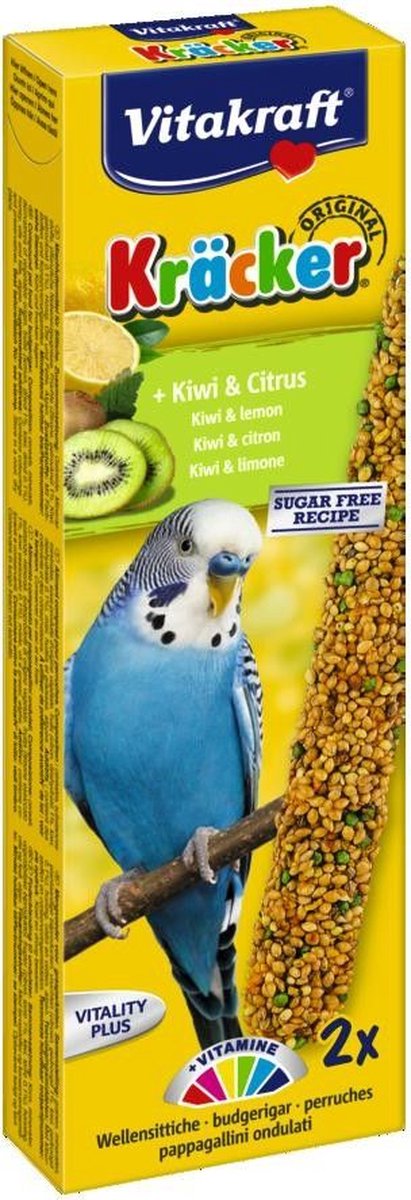 10 x Vitakraft Mix honing/sesam-ei/graszaad-appel/vijgkräcker parkiet, 3in1 2ee89c-2