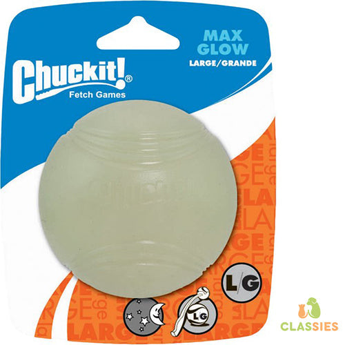 Chuckit Max Glow Ball Large 7,5 cm drijvend Classies