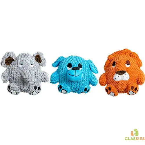 Jack And Vanilla - Speelgoed - Velveties Body Ball Hond-leeuw-olifant - Assorti - 15cm Classies