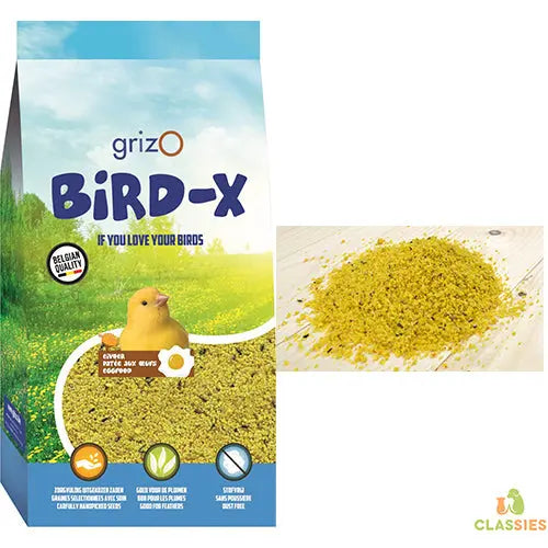 Opfokvoer Bird-X geel super vochtig 0,9 - 4 - 25 kg Classies